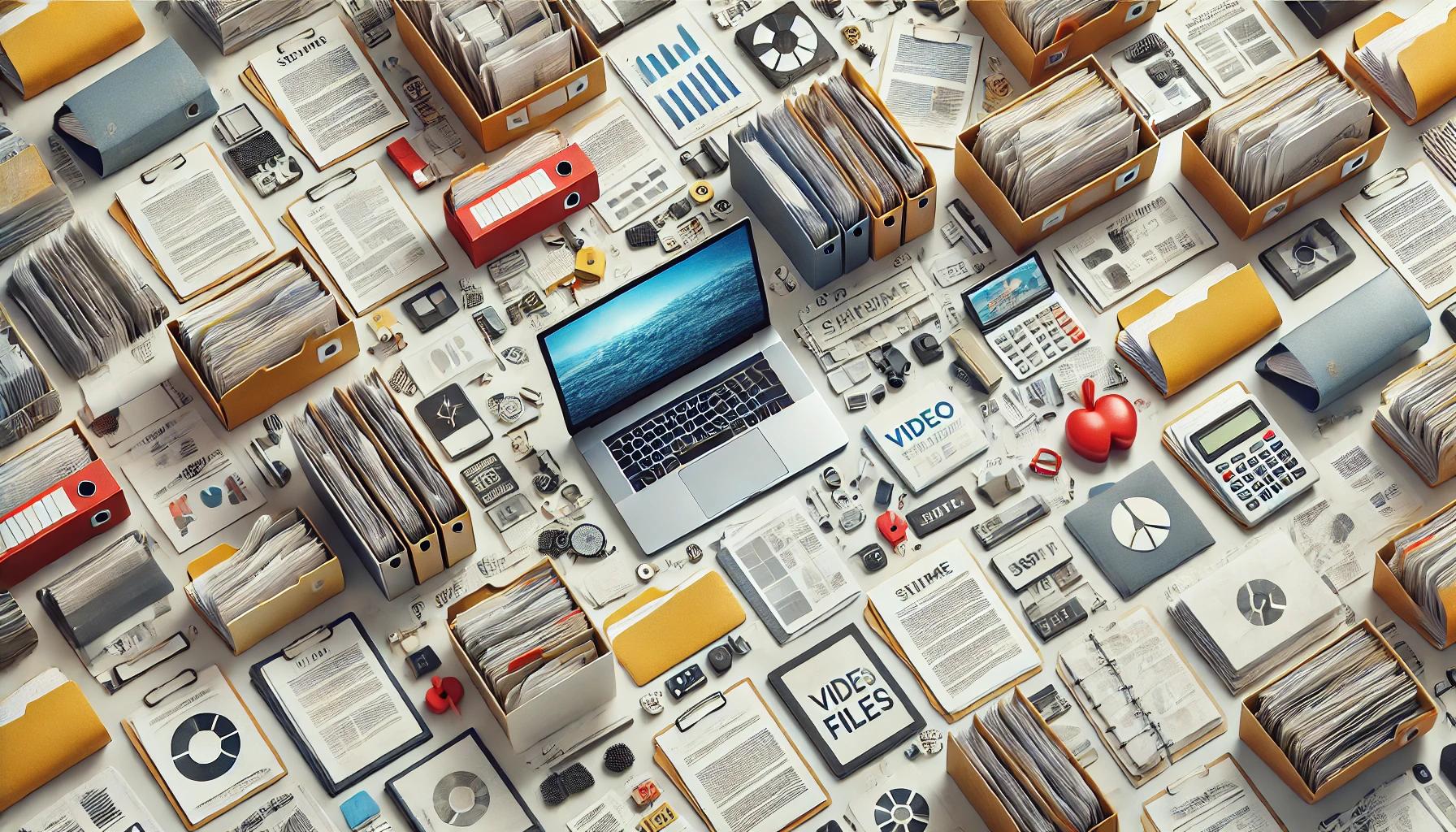 Cluttered desk with paperwork